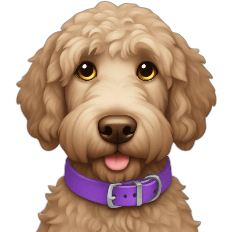 labradoodle with violet collar emoji