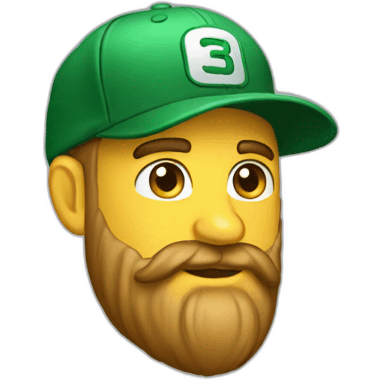 cap man beard emoji