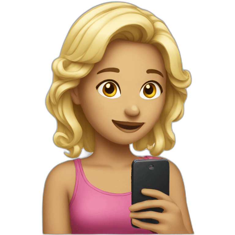 a girl on a phone emoji