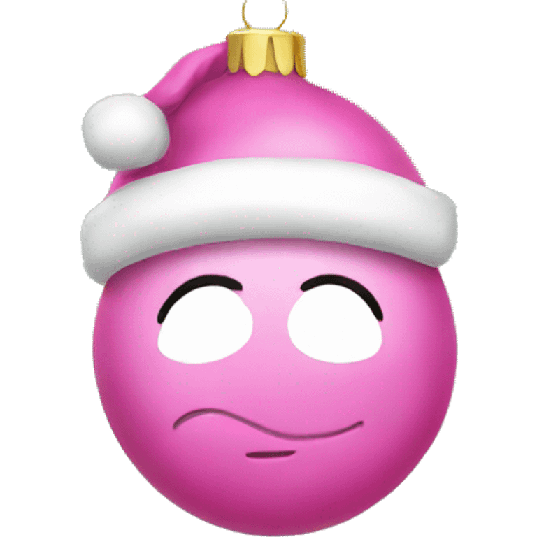 Pink Christmas ornament  emoji