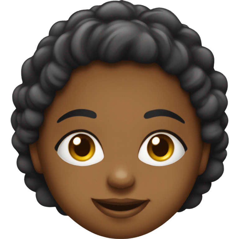 Mãe negra segurando bebê  emoji