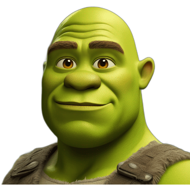 4K shrek hyper realistic in a jungle emoji