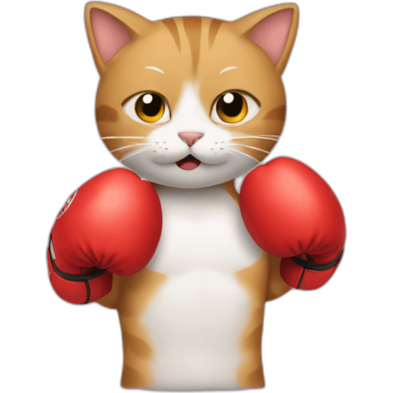 cat boxing emoji