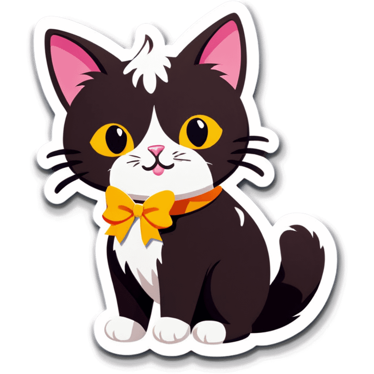 Cat with a bow emoji