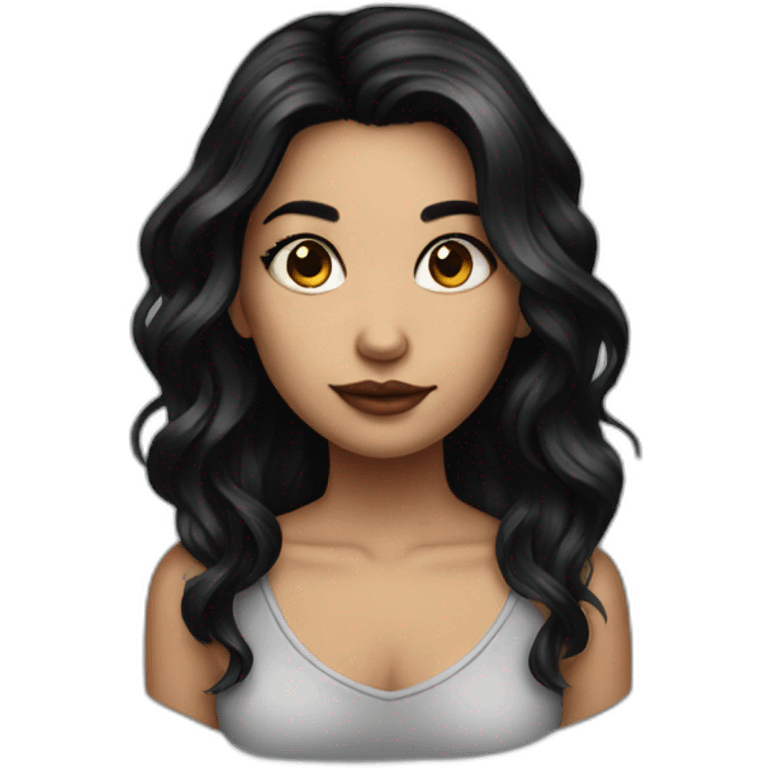 Tattoo dark hair girl emoji