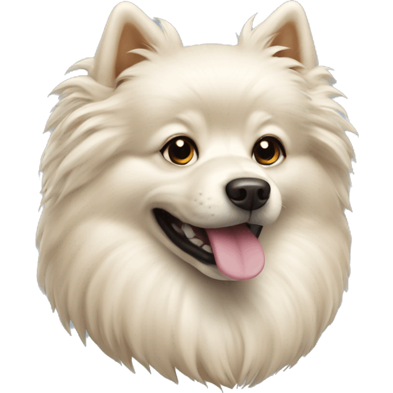 cream spitz dog emoji