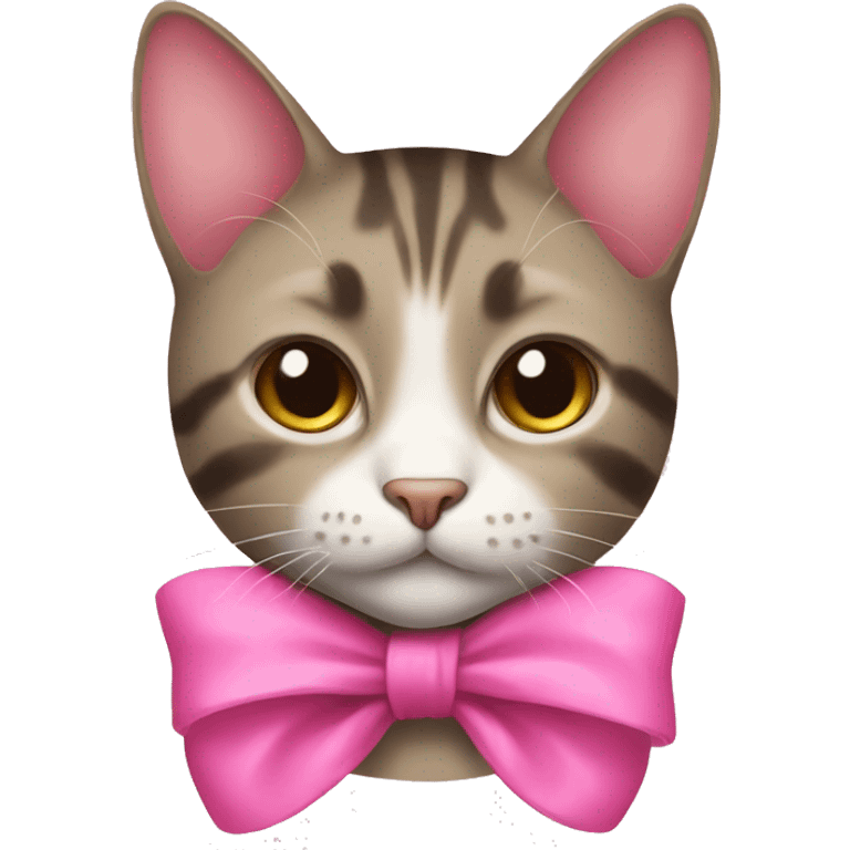 cat with a pink bow emoji