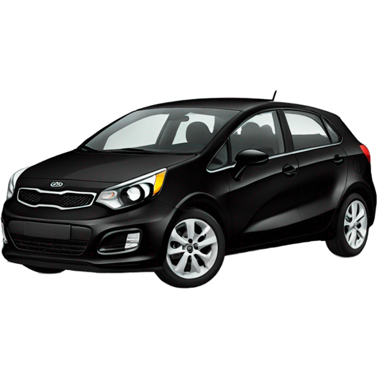 BLACK Kia Rio 2012 car emoji