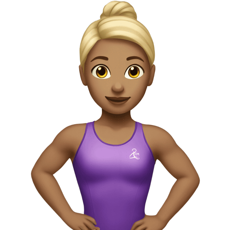 Blonde girl gymnast emoji