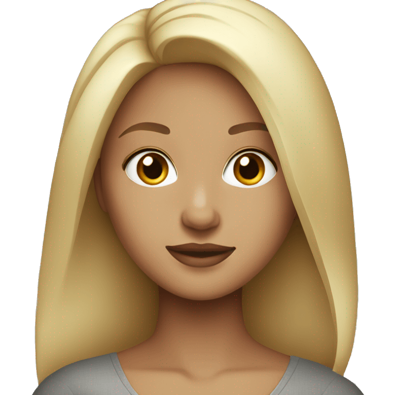 Blonde girl working at MacBook Pro emoji