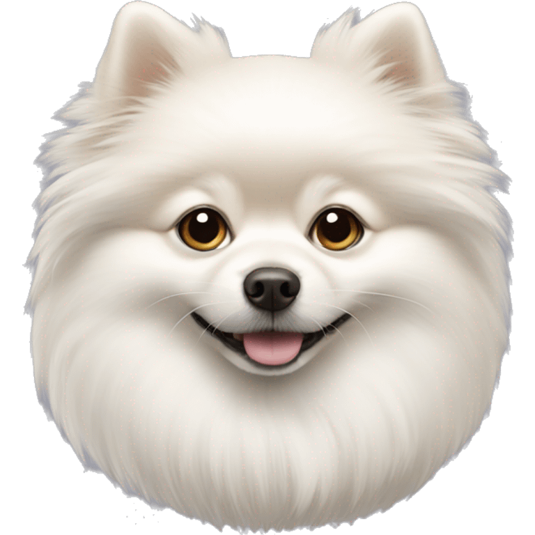 White Pomeranian head emoji