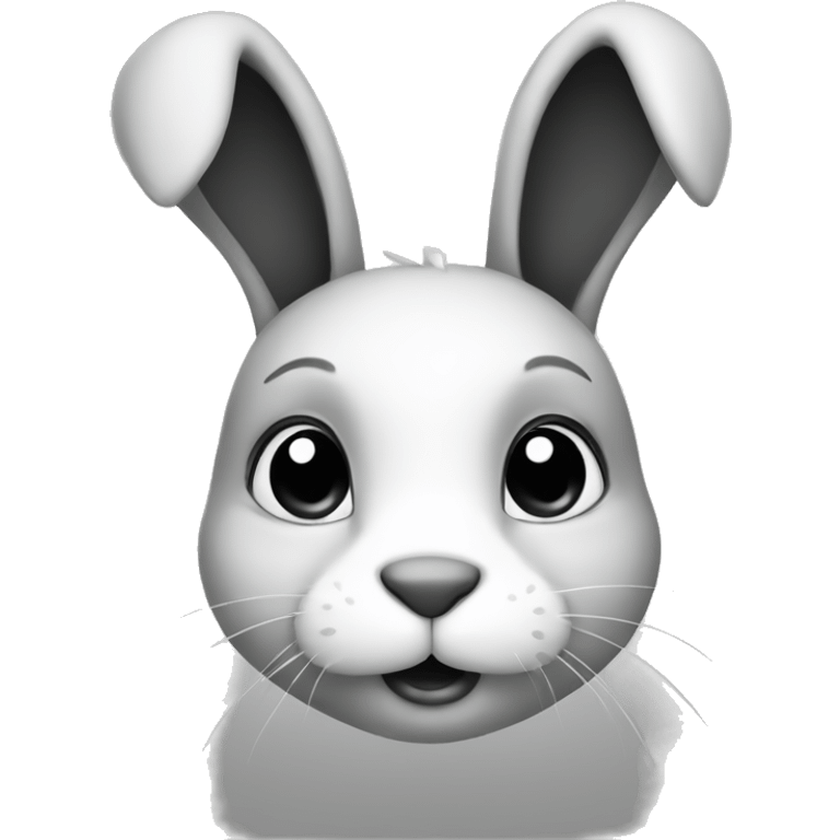 bunny black and white emoji