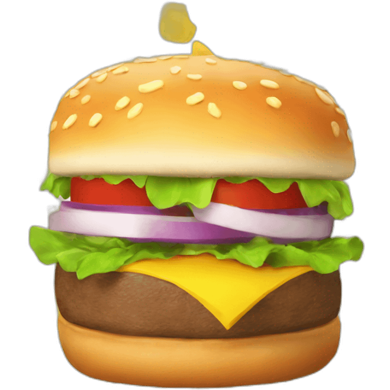 Hamburger with man face from roblox emoji