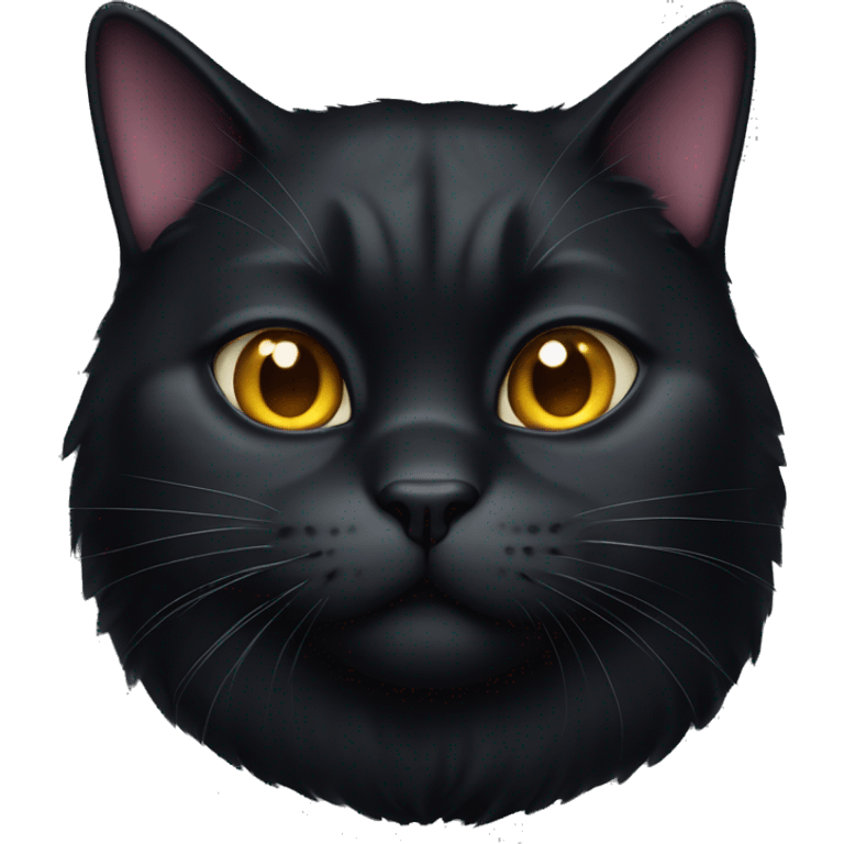 fat black cat emoji