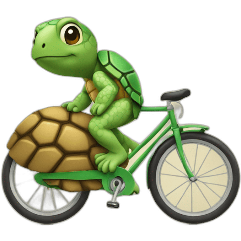 Tortue sur vélo emoji