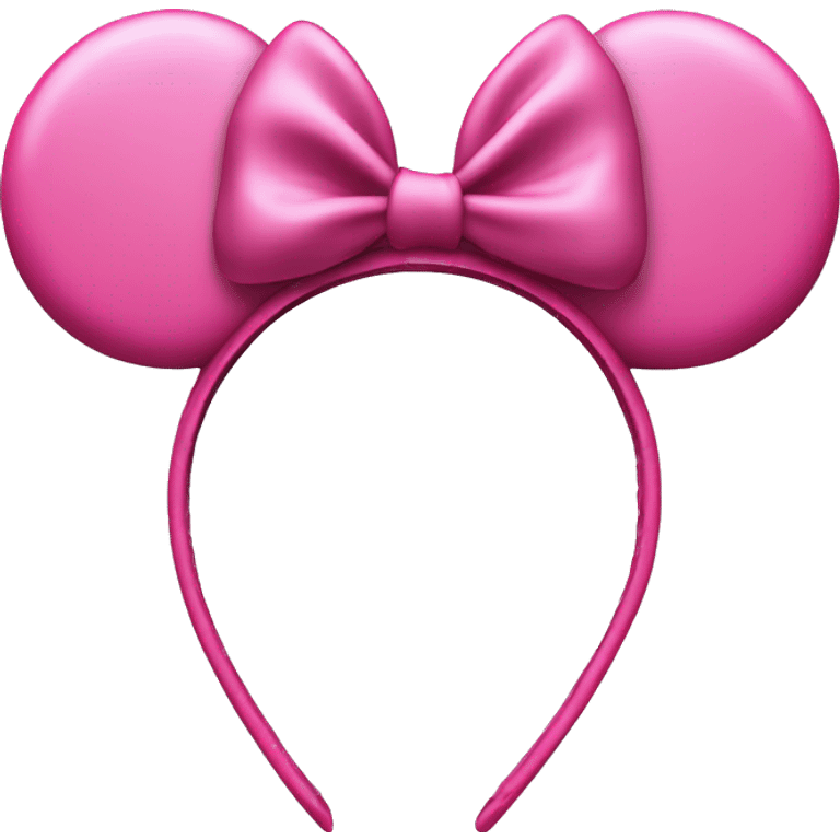 Pink Minnie Mouse ears headband  emoji