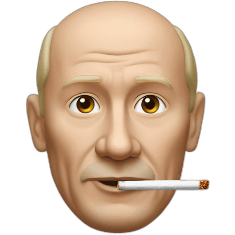 Vladimir Poutine tenant une cigarette emoji