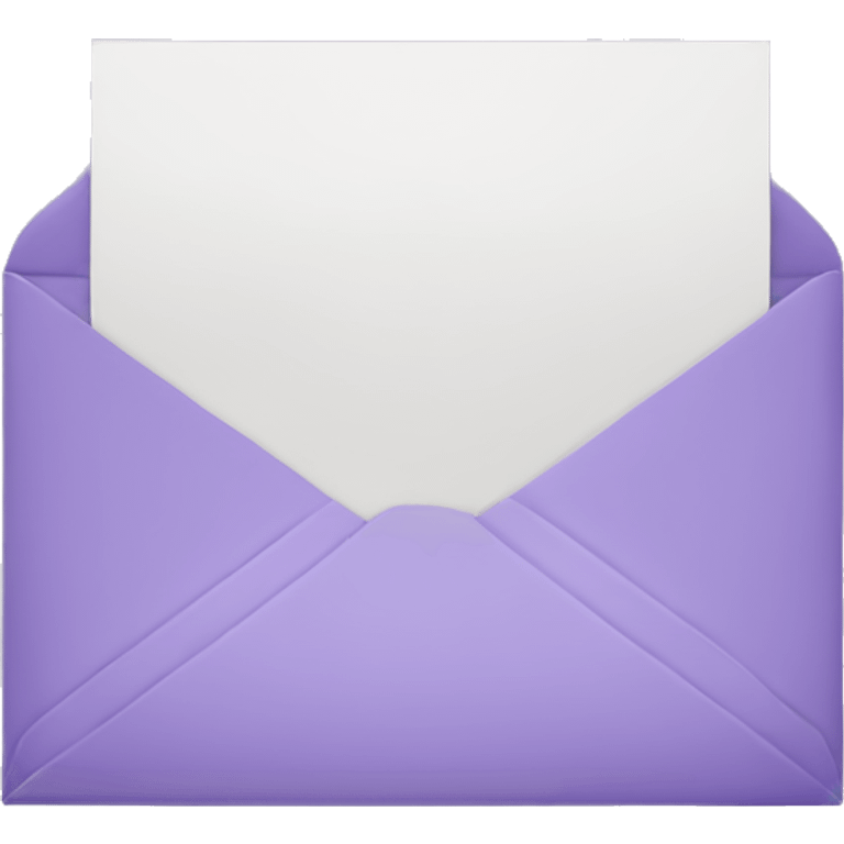 Letter with pale purple envelope emoji