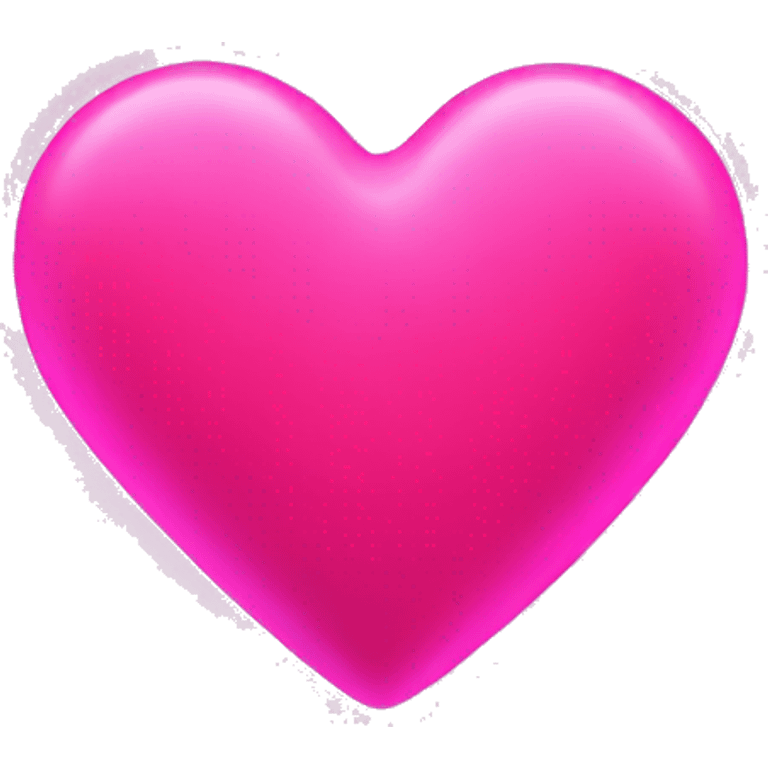 Neon pink puffy heart emoji