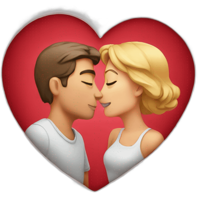 hearts flying couple kissing emoji