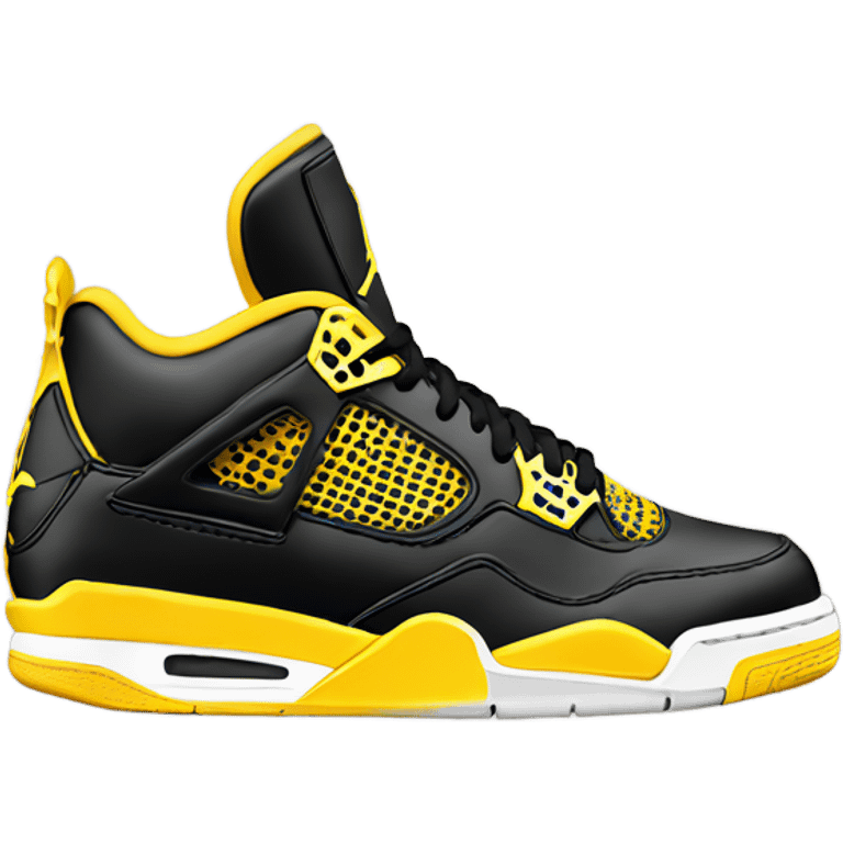 Yellow Jordan 4 thunders  emoji