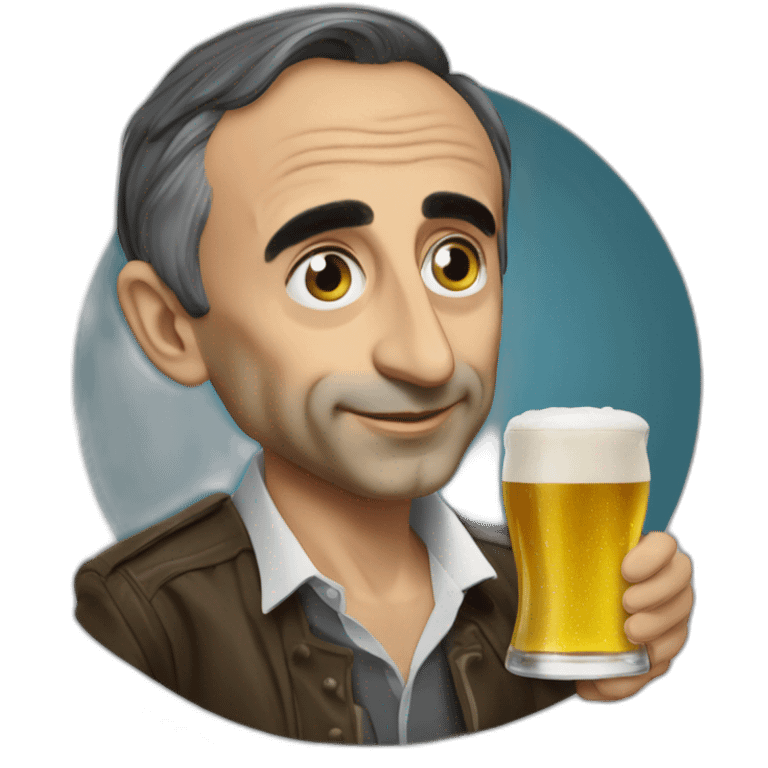 Éric Zemmour Avec une biere emoji