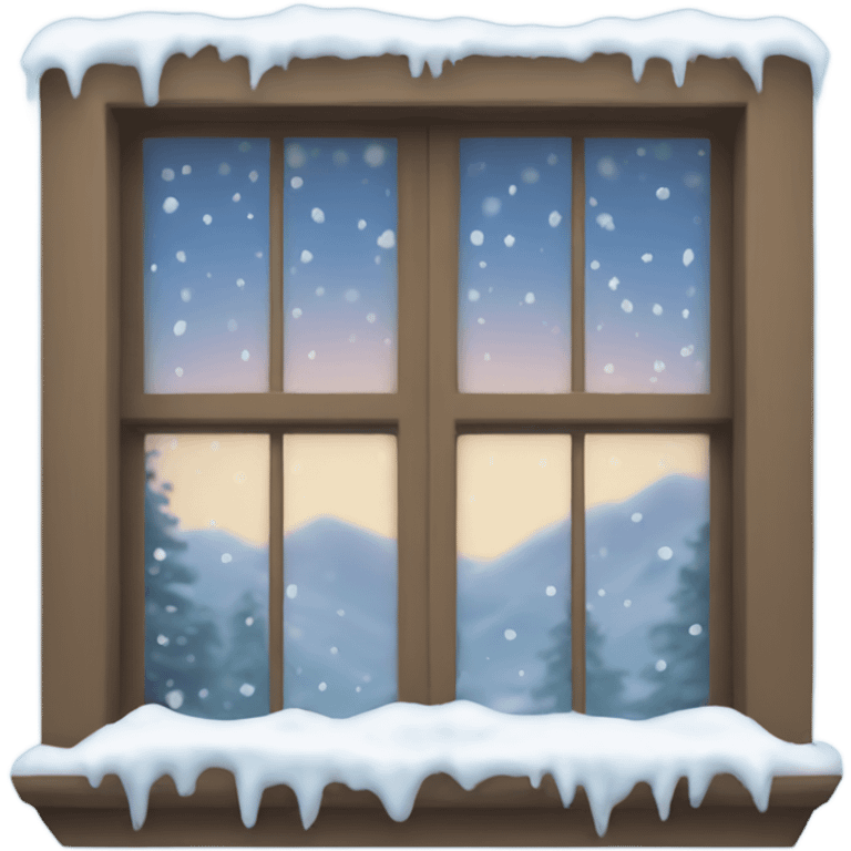 snowy window emoji