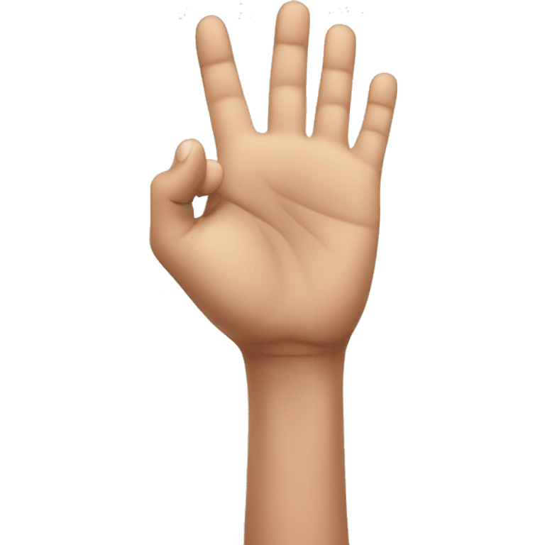 A hand pointing upward having eye on its han emoji