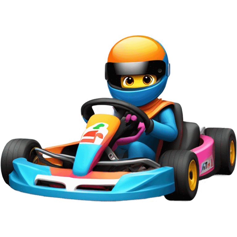 Go kart racer emoji