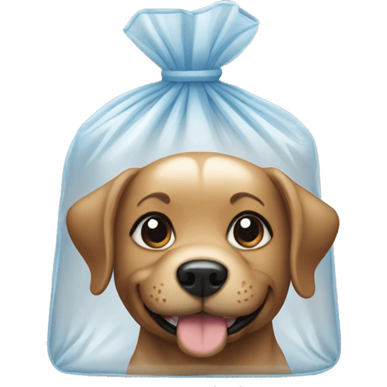 Dog with clear bag emoji