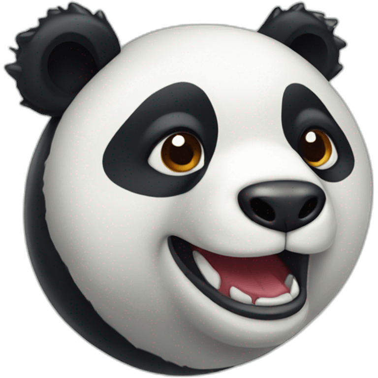 A panda bear mixed with a dino emoji