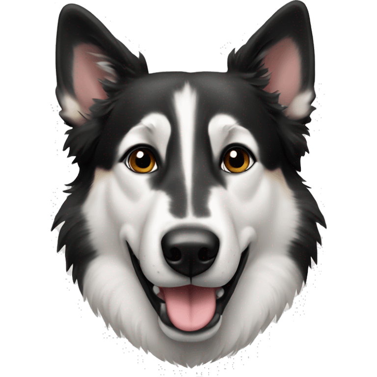 Black and white shepherd  emoji