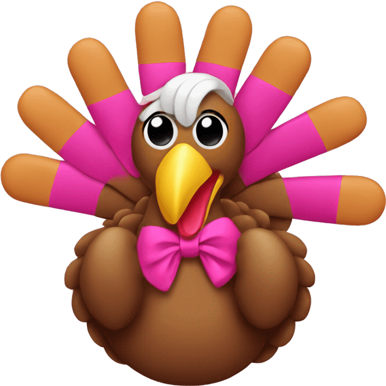 Turkey w pink manicure emoji