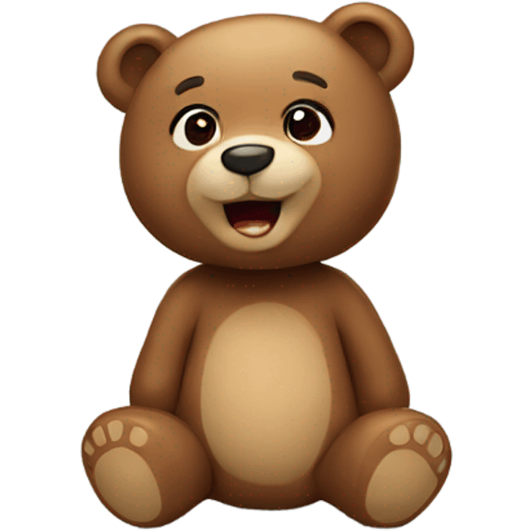 Teddy bear talking  emoji