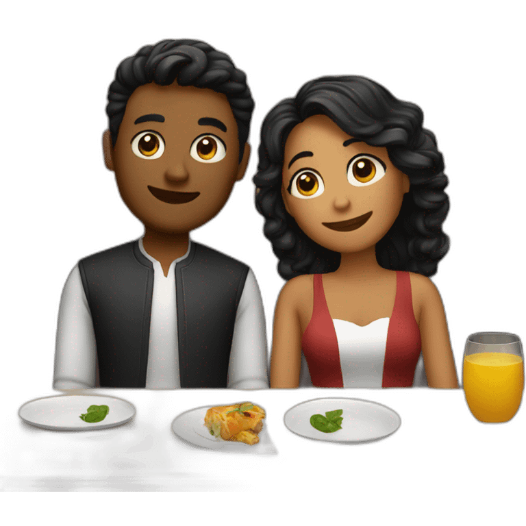 Couple au restaurant emoji