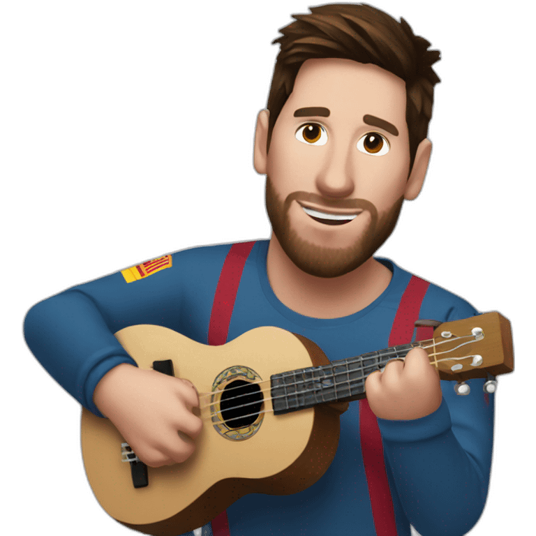 Messi play Ukulele emoji