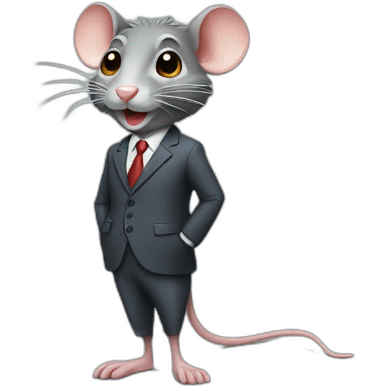 Rat business man emoji