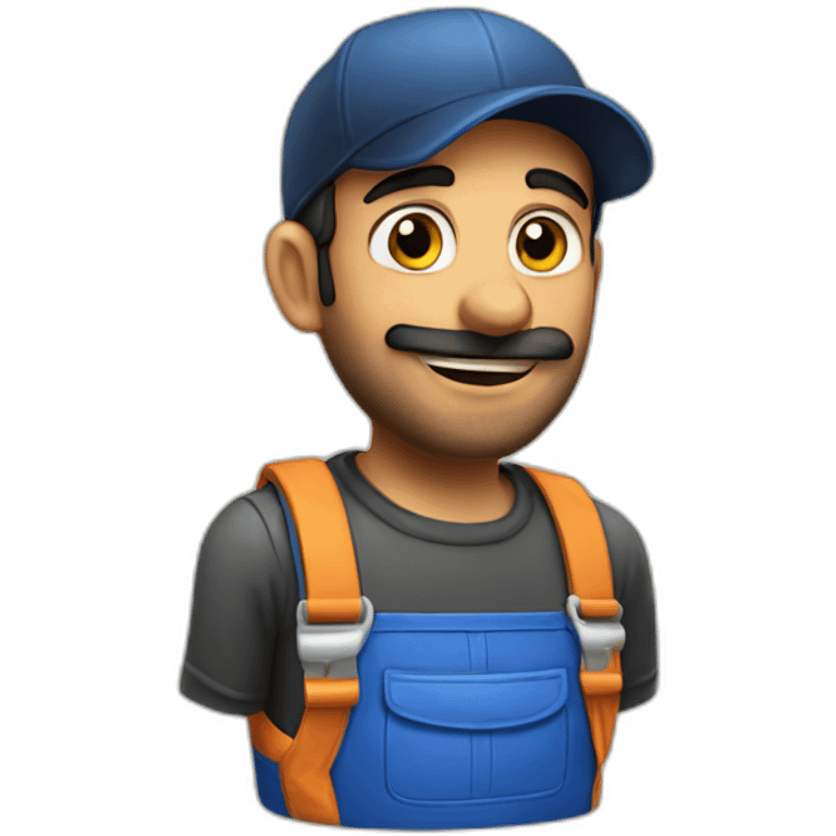 An Arab plumber in a black cap emoji