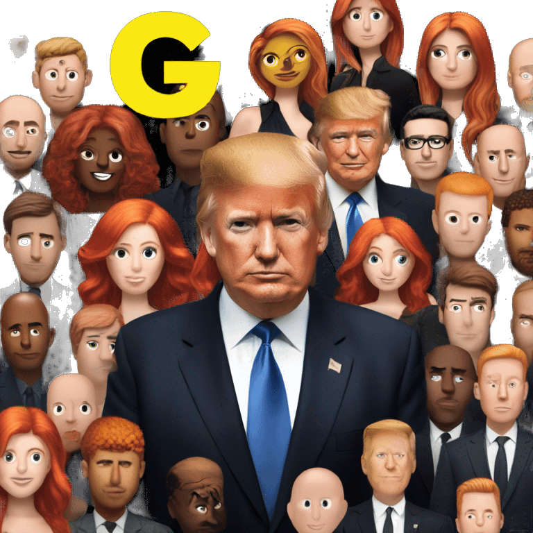 Trump posing with the redhead man on the cover of GQ magazine  emoji