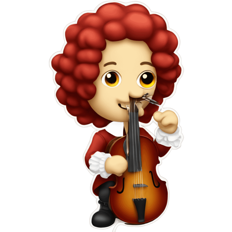 Vivaldi standing Baroque Red old chibi banjo emoji