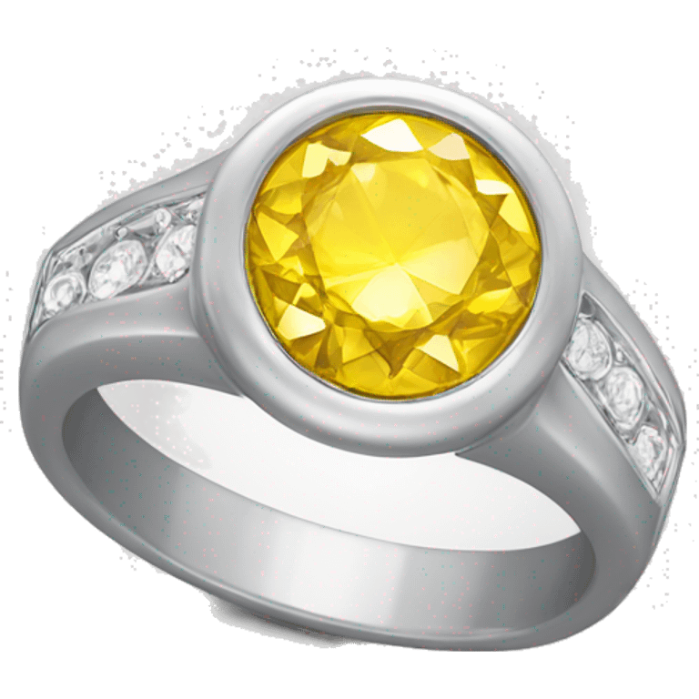 White ring with yellow diamond emoji