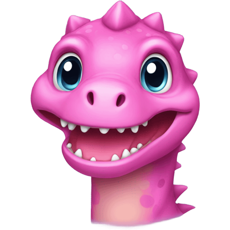 A dinosaure with a pink bow emoji