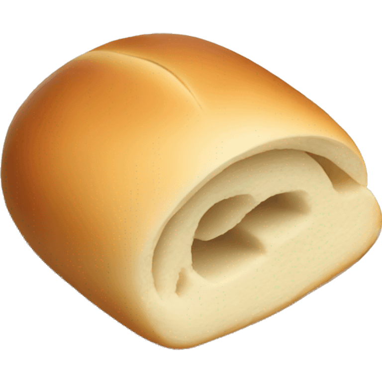 dinner roll with no face  emoji