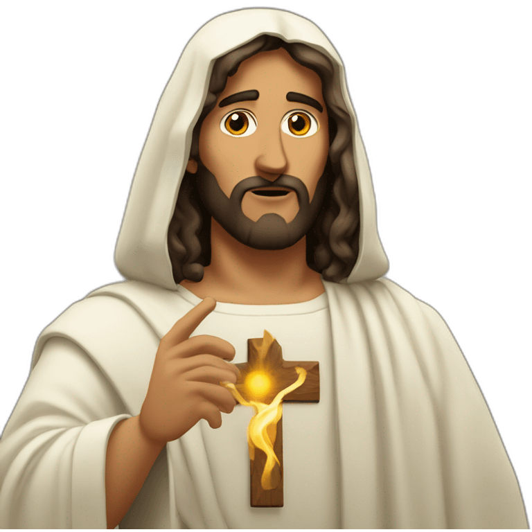 Jesús fumando emoji