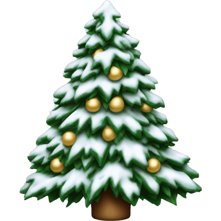 fancy rich snow covered christmas tree emoji