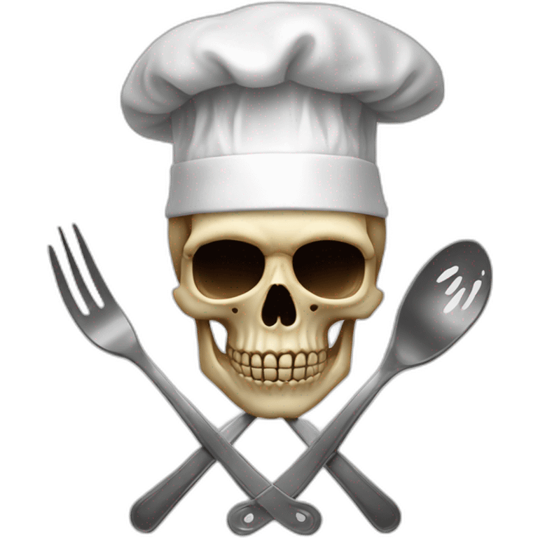 Skull Chef Kiss with Italian hand emoji