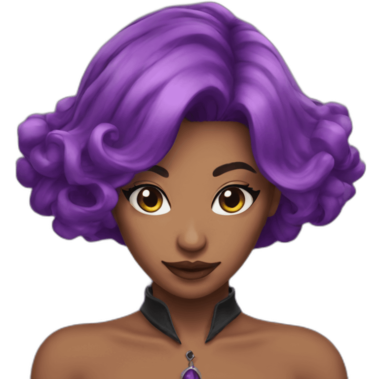 sexy witch purple hair emoji