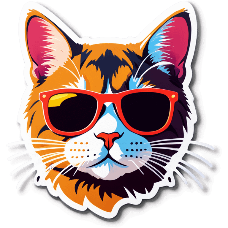 Cat with sunglasses emoji