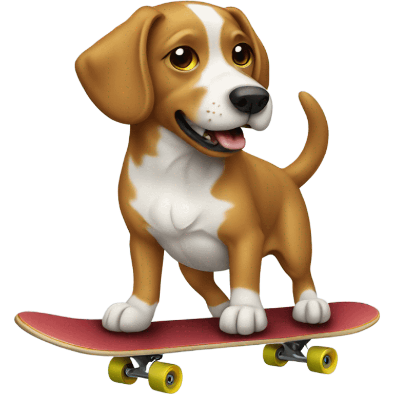 dog on skateboarding  emoji