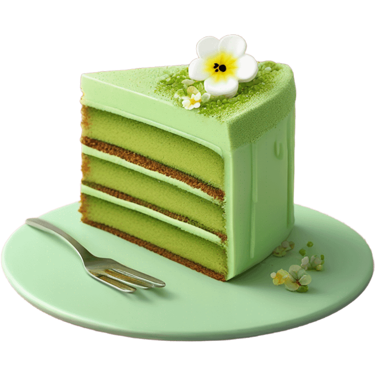 Matcha cake emoji